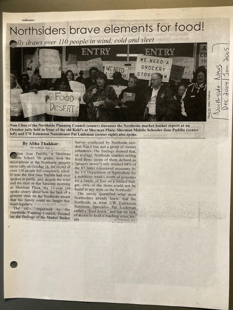 Article about Food Desert on the Northside